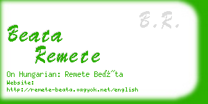 beata remete business card